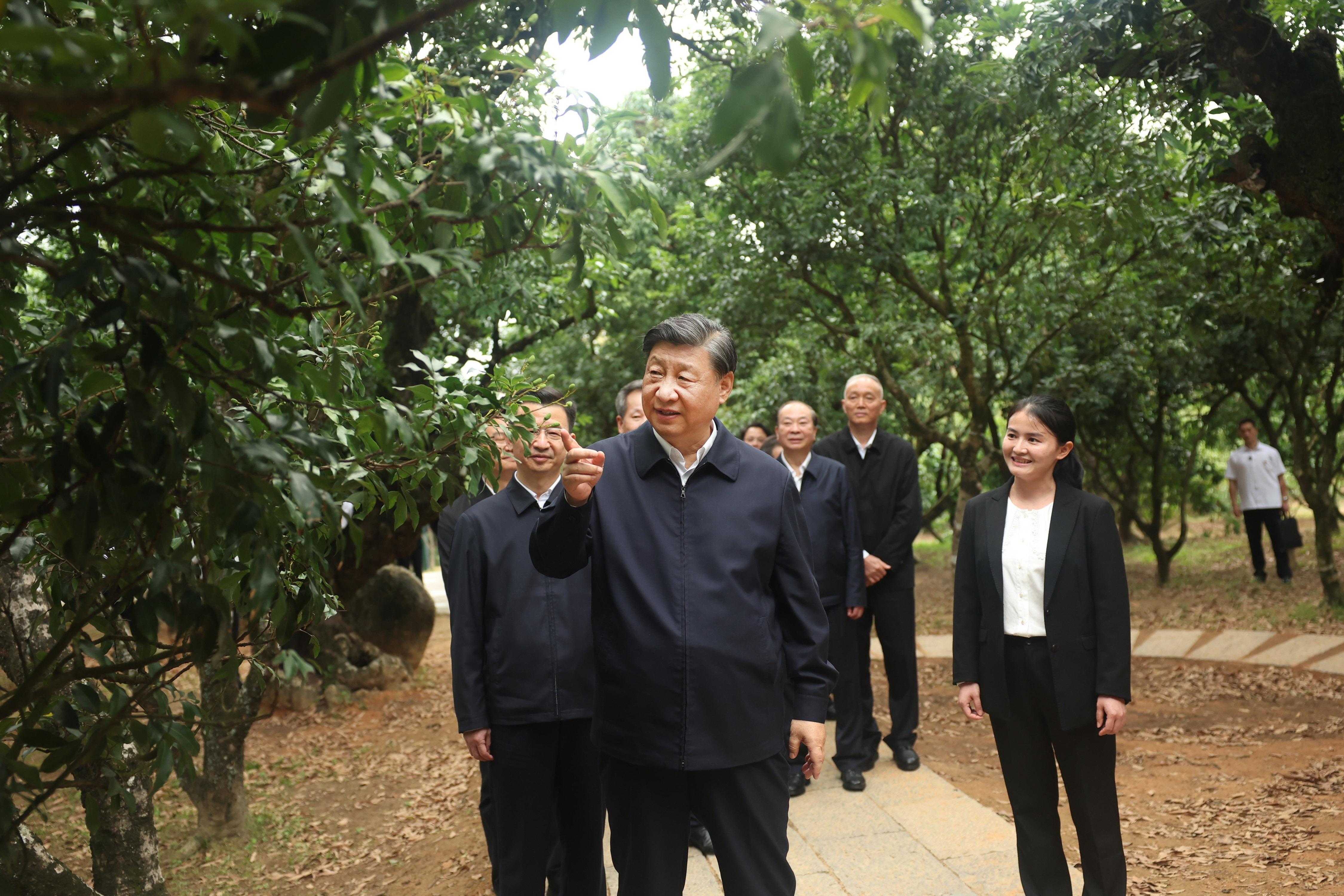 4月11日,，習(xí)近平總書記在廣東省茂名市高州市根子鎮(zhèn)柏橋村考察,。（新華社記者鞠鵬 攝）.jpg